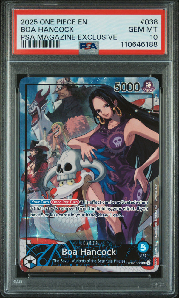 Boa Hancock #038 2025 One Piece Promos PSA 10 Psa Magazine Exclusive