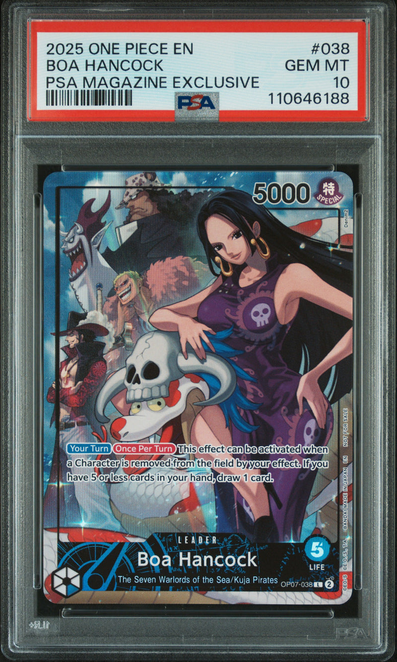 Boa Hancock #038 2025 One Piece Promos PSA 10 Psa Magazine Exclusive