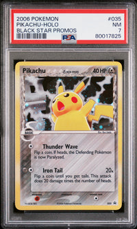 Pikachu #035 2006 Pokemon Black Star Promos PSA 7 Black Star Promos