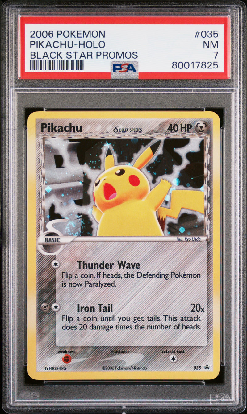 Pikachu #035 2006 Pokemon Black Star Promos PSA 7 Black Star Promos