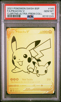Pikachu V #145 2021 Pokemon Swsh Black Star Promo PSA 10