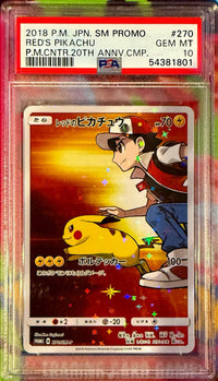Red's Pikachu #270 2018 Promo PSA 10 P.M.Cntr.20th Annv.Cmp.