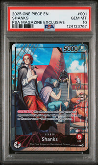 Shanks #001 2025 One Piece Promos PSA 10 Psa Magazine Exclusive