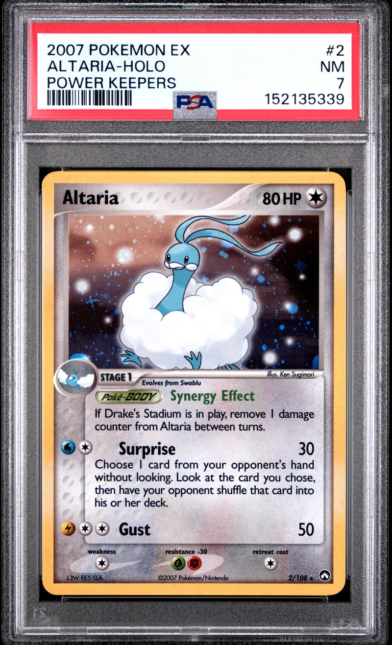 Altaria-Holo #2 2007 Pokemon Ex Power Keepers PSA 7 Power Keepers