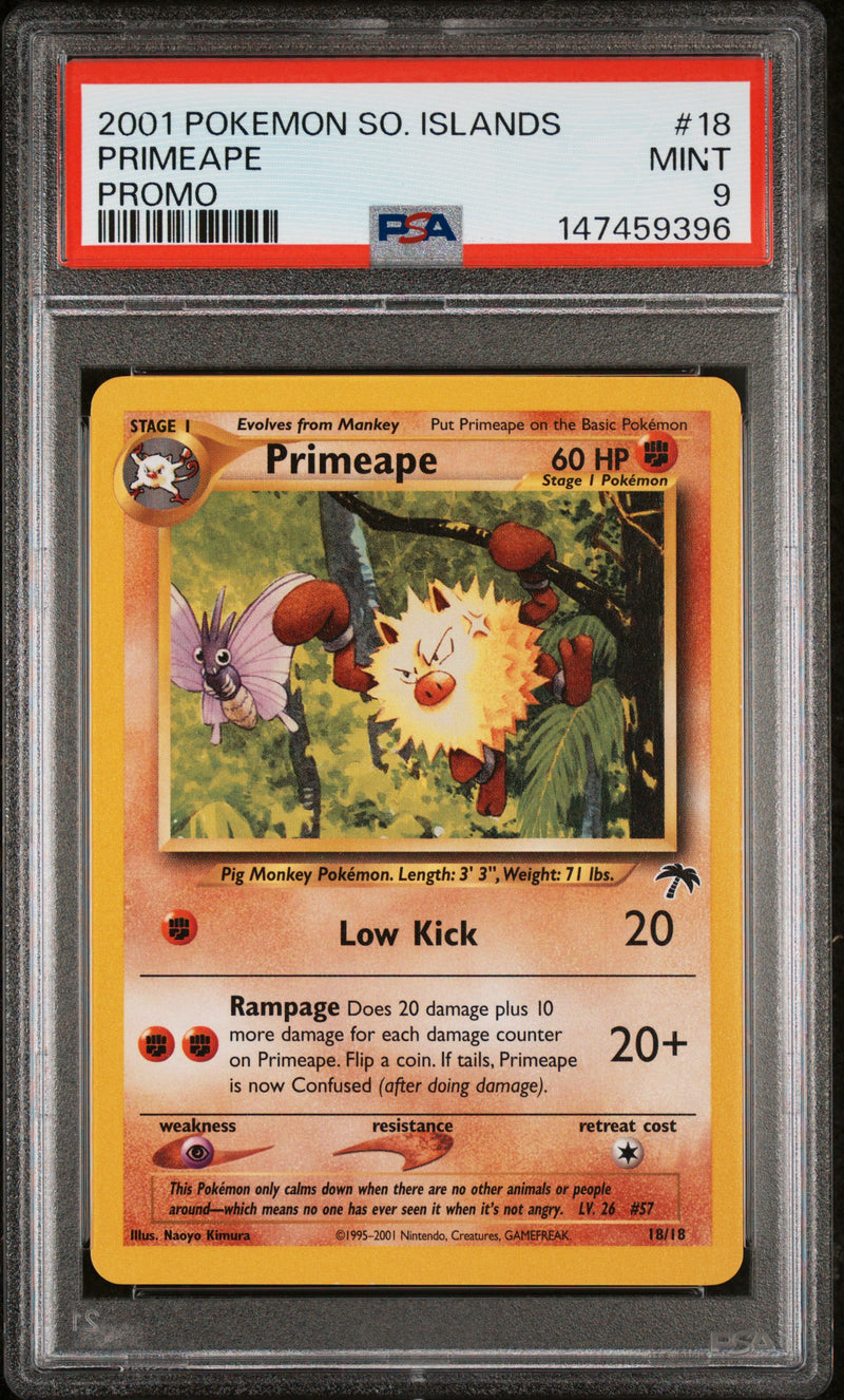 Primeape #18 2001 Pokemon Southern Islands Promo PSA 9 Promo