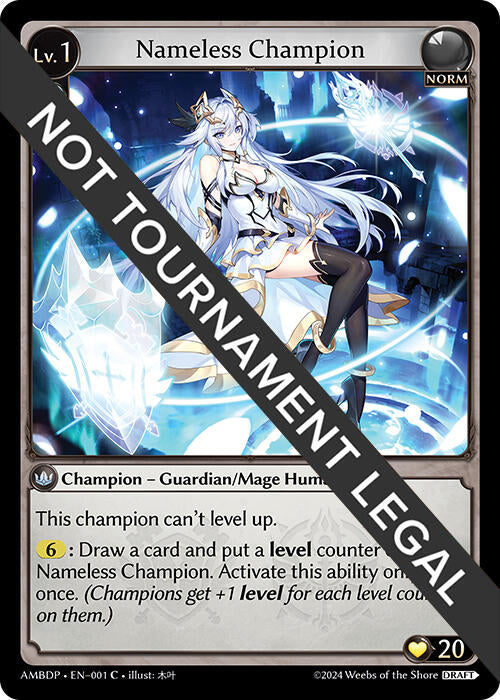 Nameless Champion (Guardian/Mage) (001) [Mortal Ambition Draft Pack]