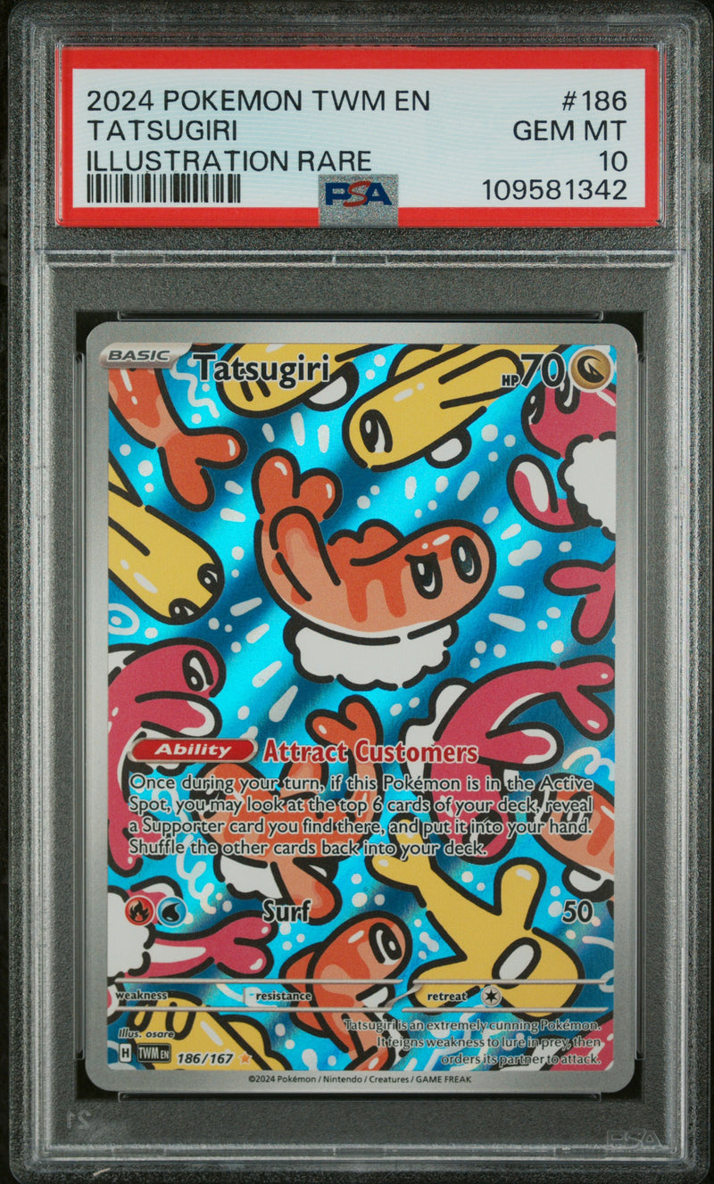Tatsugiri #186 2024 Pokemon Twm En-Twilight Masquerade PSA 10 Illustration Rare