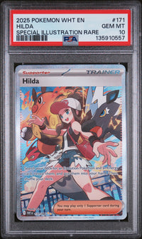 Hilda #171 2025 Pokemon Wht En-White Flare PSA 10 Special Illustration Rare