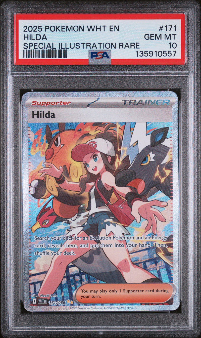 Hilda #171 2025 Pokemon Wht En-White Flare PSA 10 Special Illustration Rare