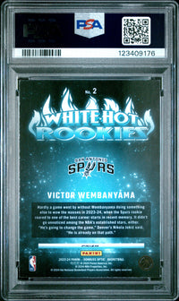 Victor Wembanyama #2 2023 Panini Donruss Optic White Hot Rookies PSA 9 Holo