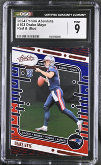 Drake Maye #103 2024 Absolute CGC 9