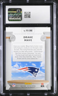Drake Maye #FFO-9 2025 Certified CGC 8.5 Franchise Foundations