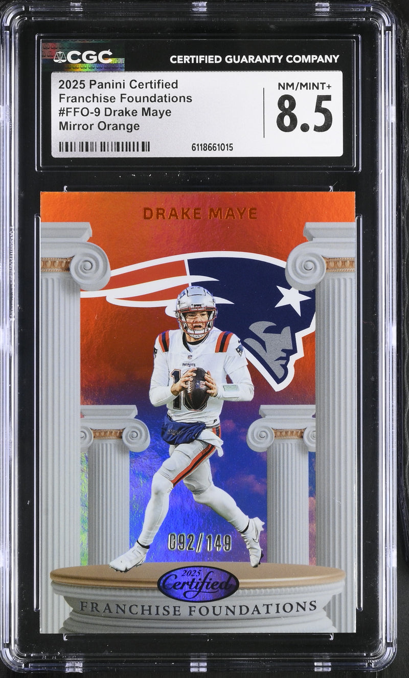 Drake Maye #FFO-9 2025 Certified CGC 8.5 Franchise Foundations
