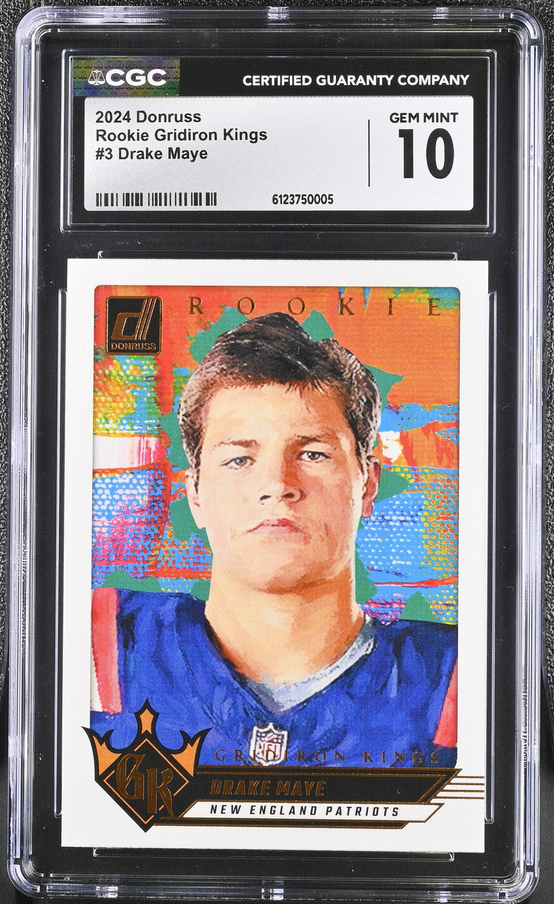 Drake Maye #3 CGC 10 Rookie Gridiron Kings