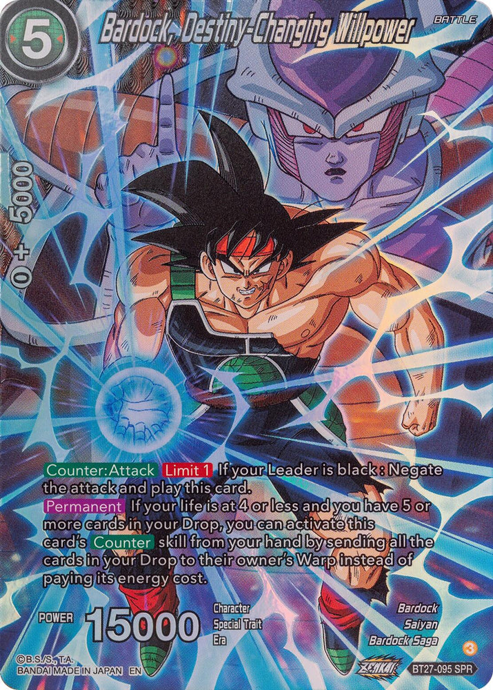 Bardock, Destiny-Changing Willpower (SPR) (BT27-095) [History of Z]