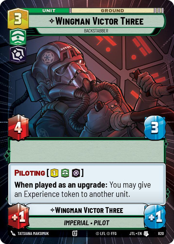 Wingman Victor Three - Backstabber (820) (Hyperspace Foil) (820) [Jump to Lightspeed]
