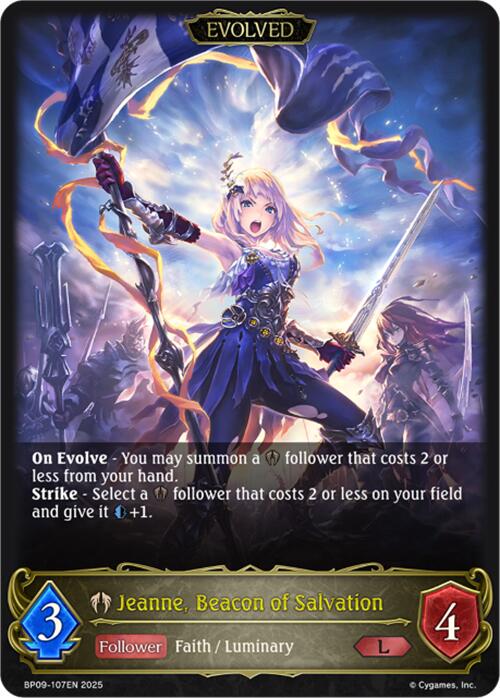 Jeanne, Beacon of Salvation (Evolved) (BP09-107EN) [Duet of Dawn and Dusk]