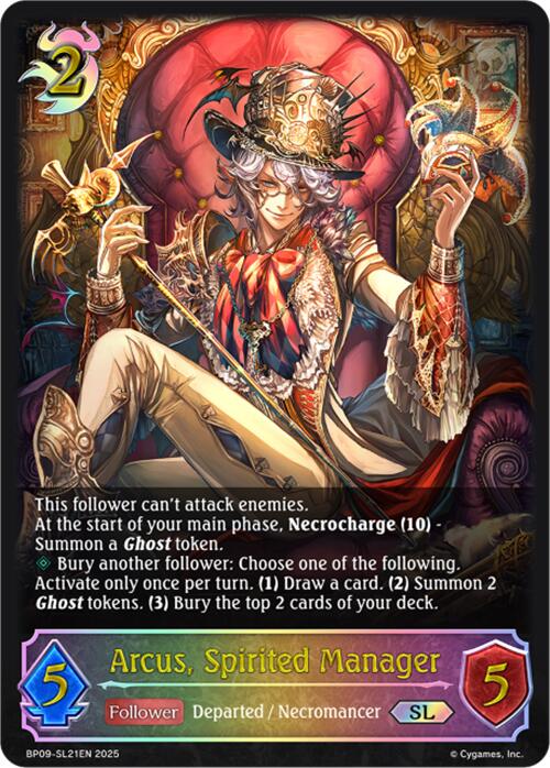Arcus, Spirited Manager (SL) (BP09-SL21EN) [Duet of Dawn and Dusk]