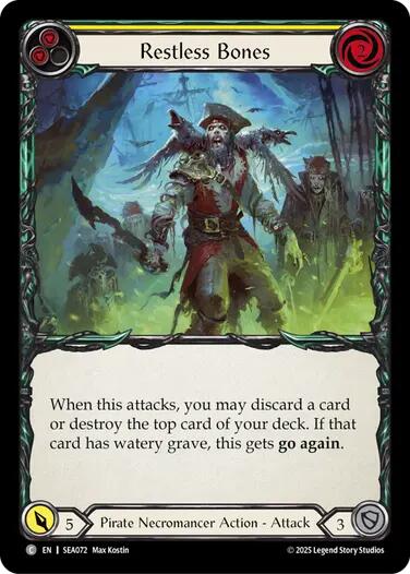 Restless Bones (Yellow) [SEA072] (High Seas)  Rainbow Foil