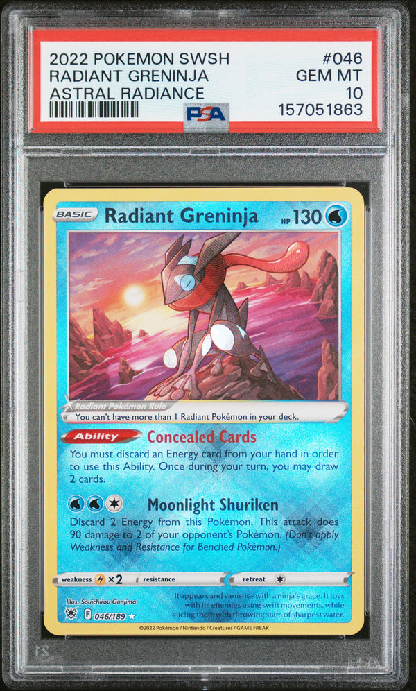 Radiant Greninja #046 2022 Pokemon Sword & Shield Astral Radiance PSA 10