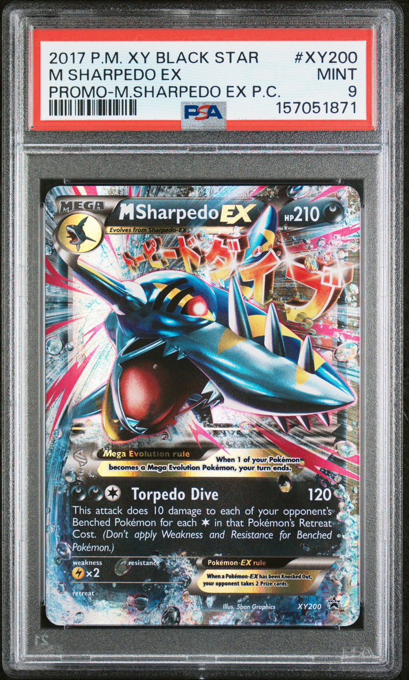 M Sharpedo Ex #XY200 2017 Pokemon Xy Black Star Promo PSA 9 Promo