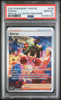 Kieran #218 2024 Pokemon Twm En-Twilight Masquerade PSA 10 SIR