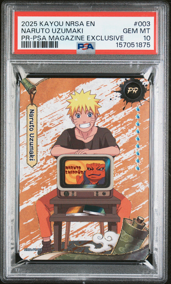 Naruto Uzumaki #003 2025 Kayou Naruto PSA 10 Pr-Psa Magazine Exclusive a