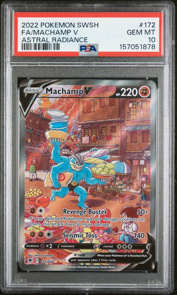 Machamp V #172 2022 Pokemon Sword & Shield Astral Radiance PSA 10