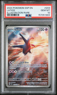 Latios #203 2024 Pokemon Ssp En-Surging Sparks PSA 10 Illustration Rare