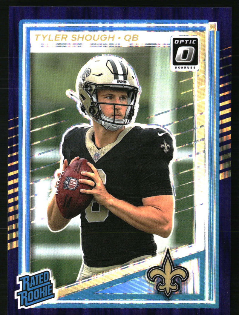 Tyler Shough #223 2025 Donruss Optic Purple Shock
