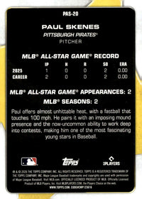 Paul Skenes #PAS-20 2026 Topps Perennial All Stars