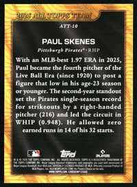 Paul Skenes #ATT-10 2026 Topps 2025 All Topps Team