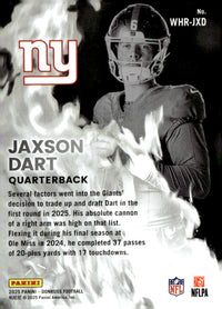Jaxson Dart #WHR-JXD 2025 Donruss White Hot Rookies
