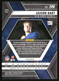 Jaxson Dart #288 2025 Panini Mosaic Blue Scope