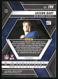 Jaxson Dart #288 2025 Panini Mosaic Mosaic Silver