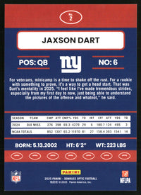 Jaxson Dart #2 2025 Donruss Optic 2015 Retro