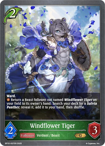 Windflower Tiger (BP10-007EN) [Gods of the Arcana]