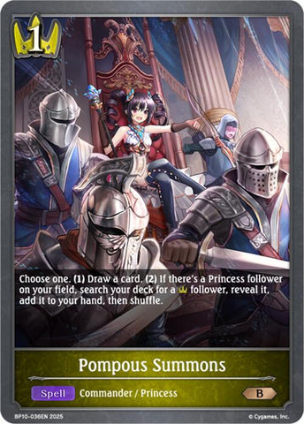 Pompous Summons (BP10-036EN) [Gods of the Arcana]