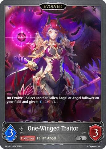 One-Winged Traitor (Evolved) (BP10-116EN) [Gods of the Arcana]