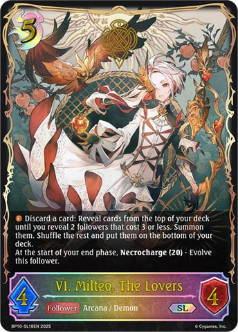 VI. Milteo, The Lovers (SL) (BP10-SL18EN) [Gods of the Arcana]