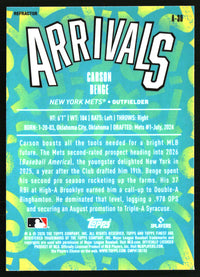 Carson Benge #A-30 2026 Finest Arrivals Refractor