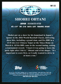 Shohei Ohtani #WF-22 2026 Finest World's Finest
