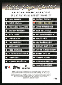 Corbin Carroll #TF-16 2026 Finest Topps Team Finest