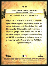 George Springer #FT-27 2026 Finest Finest Timelines