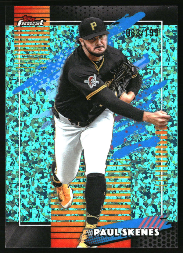 Paul Skenes #110 2026 Finest Aqua Mini-Diamond Refractors /199