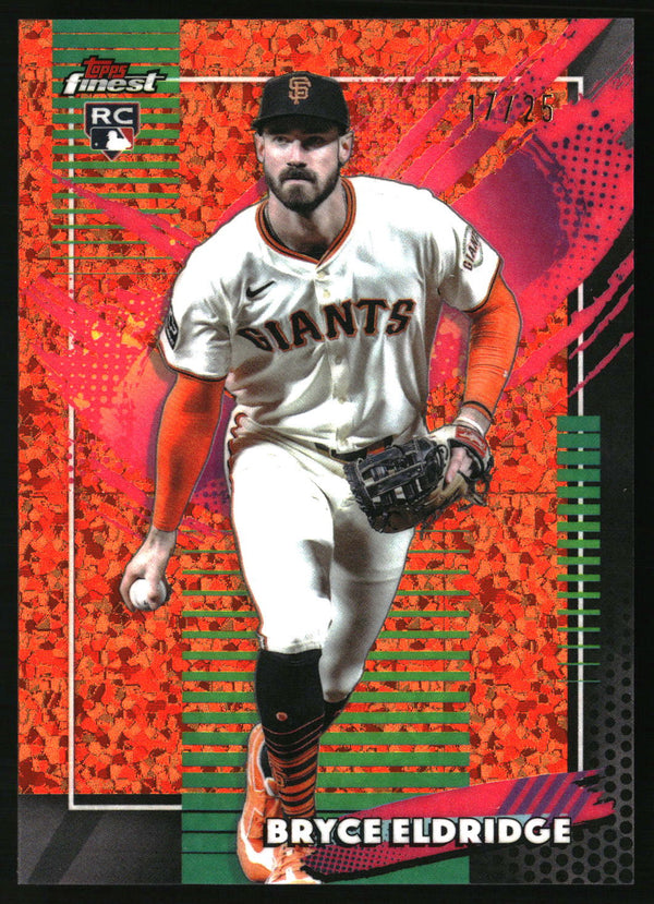 Bryce Eldridge #211 2026 Finest Orange Mini-Diamond Refractors /25