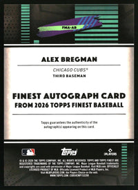 Alex Bregman #FMA-AB 2026 Finest Finest Mega Autographs Orange Mini Diamond /25