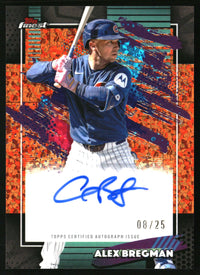 Alex Bregman #FMA-AB 2026 Finest Finest Mega Autographs Orange Mini Diamond /25