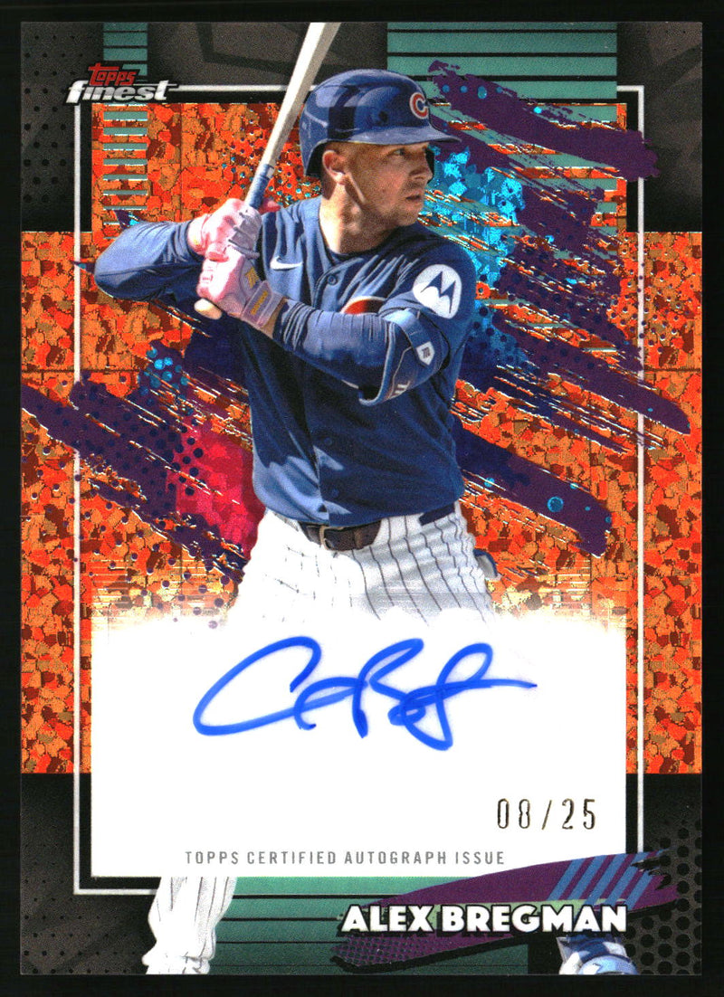Alex Bregman #FMA-AB 2026 Finest Finest Mega Autographs Orange Mini Diamond /25