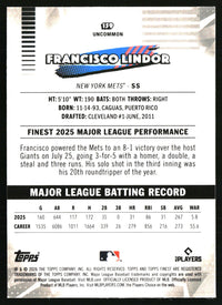 Francisco Lindor #159 2026 Finest Mini-Diamond Refractors